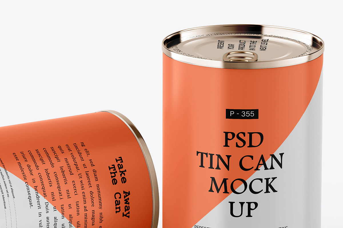 Tin Can Food Container Mockup, a Cups & Container Mockup by Ram Studio LLC (Photo 3 of 6)