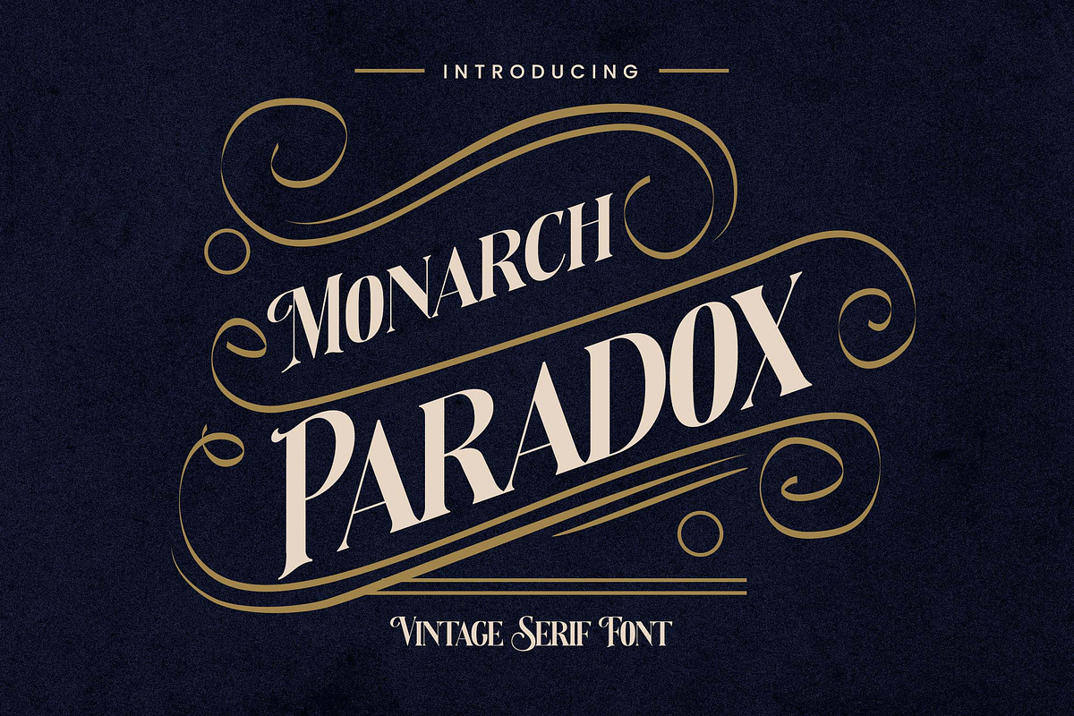 Monarch Paradox Vintage Serif Font, a Serif Font by UICreative (Photo 1 of 13)