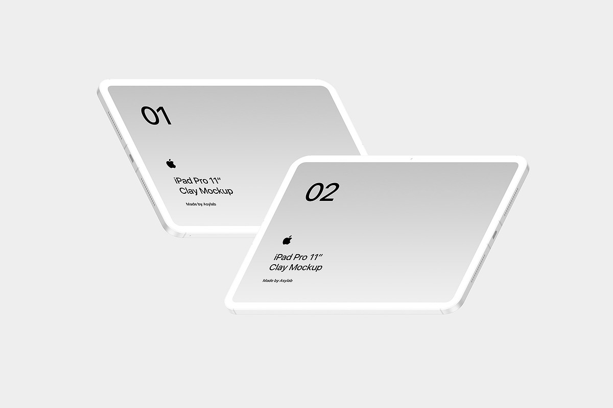 iPad Pro 11 - 21 Clay Mockups, an iPad Mockup by Asylab (Photo 27 of 56)