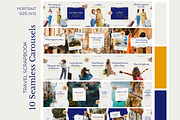 Scrapbook Travel Seamless Carousels, a Social Media Template by Anna Design Studio (Thumbnail 1 of 11)