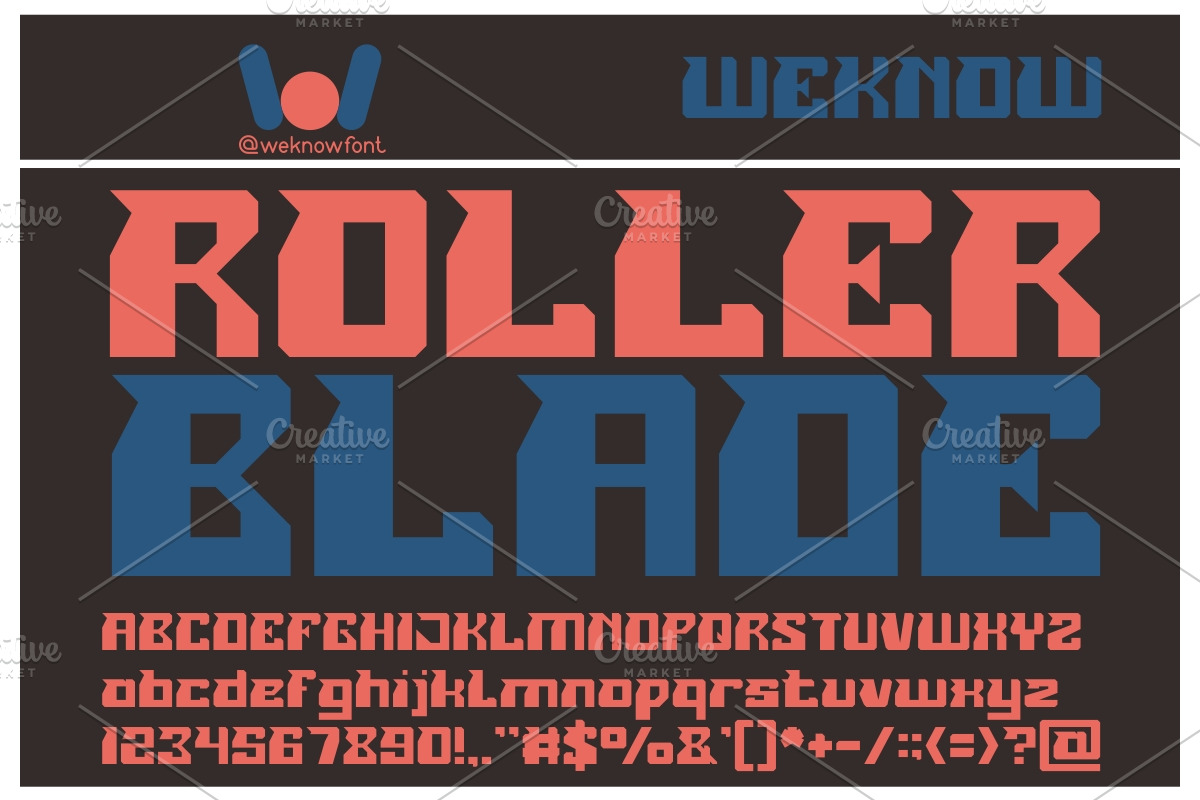 roller blade font, a Font by weknow (Photo 1 of 5)