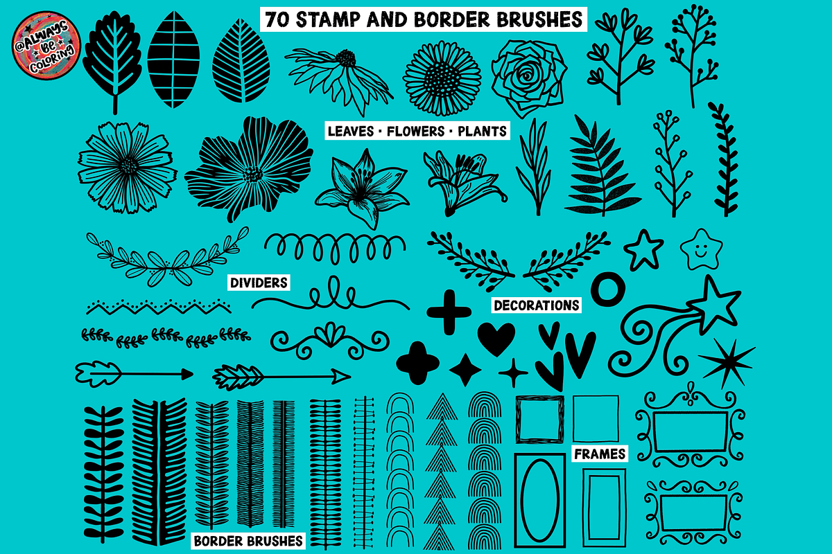 Procreate Linocut Brush Bundle, a Brush Add-On by AlwaysBeColoring (Photo 6 of 11)