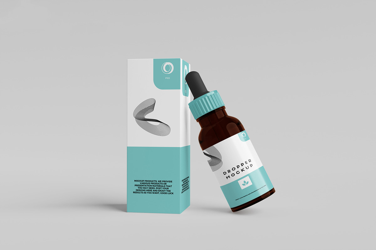 Dropper Bottle and box mockup, a Mockup by Graphic_world89 (Photo 4 of 12)