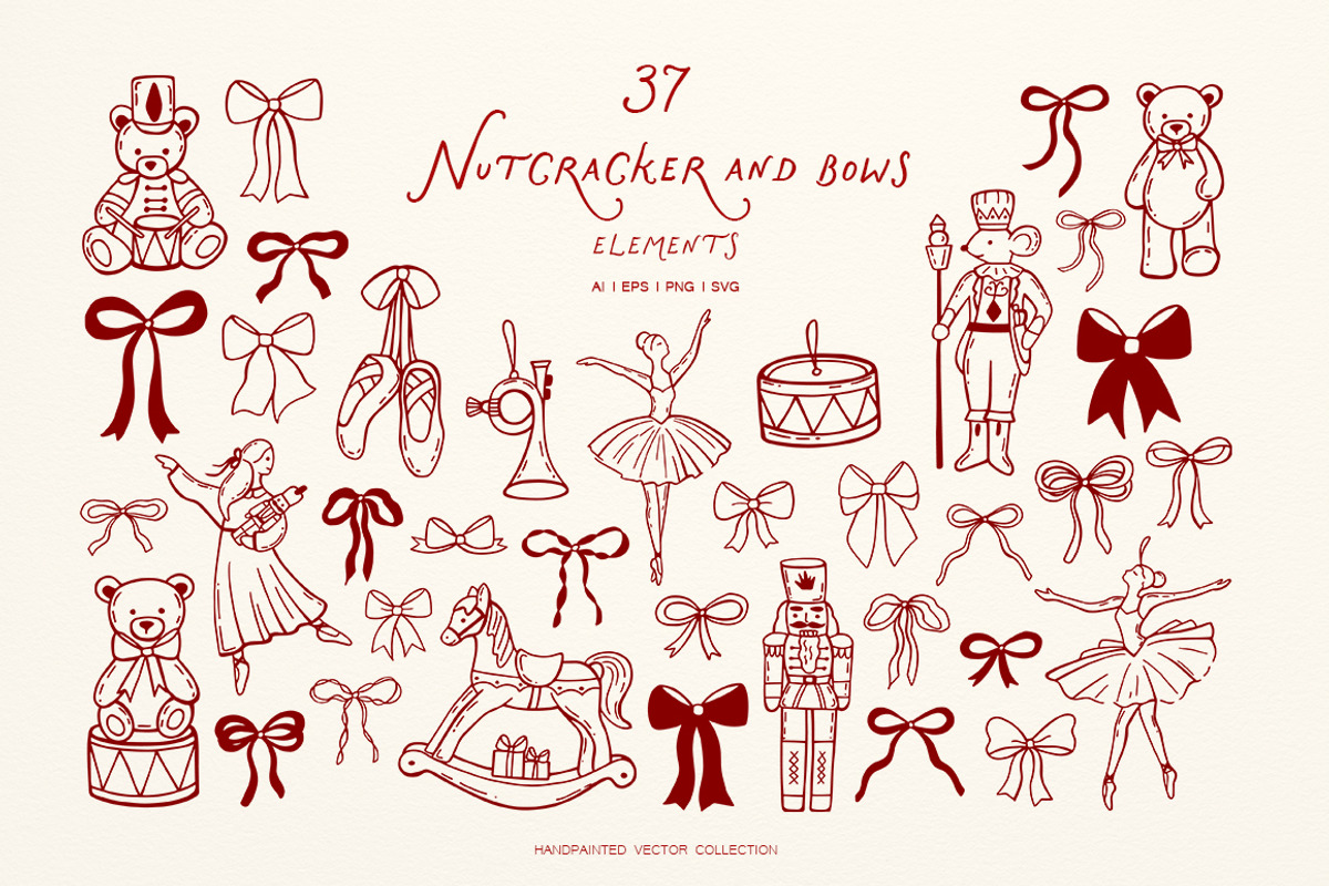 Whimsical Set Cozy Christmas, a Seasonal Illustration by ViktoriyaD (Photo 9 of 20)