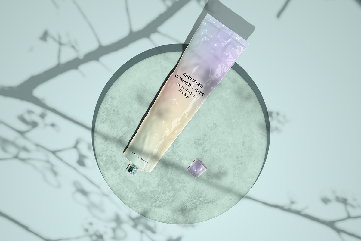 Crumpled Cosmetic Tube Mockup Set, a Product Mockup by Zumrod (Photo 3 of 11)