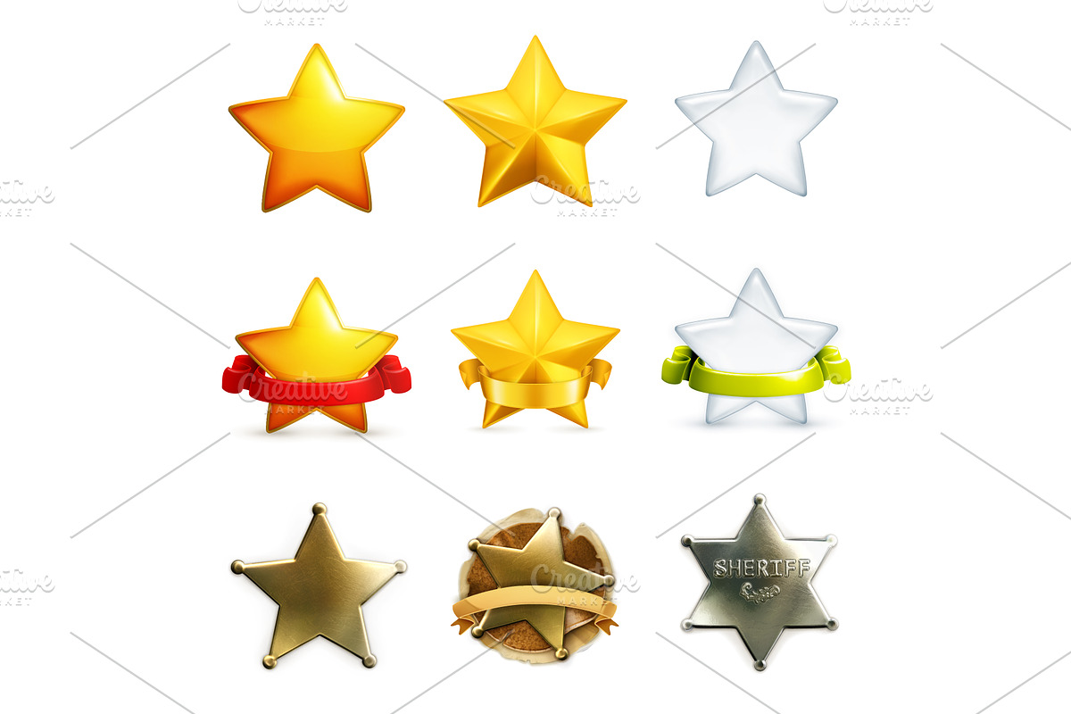 Stars vector icons
