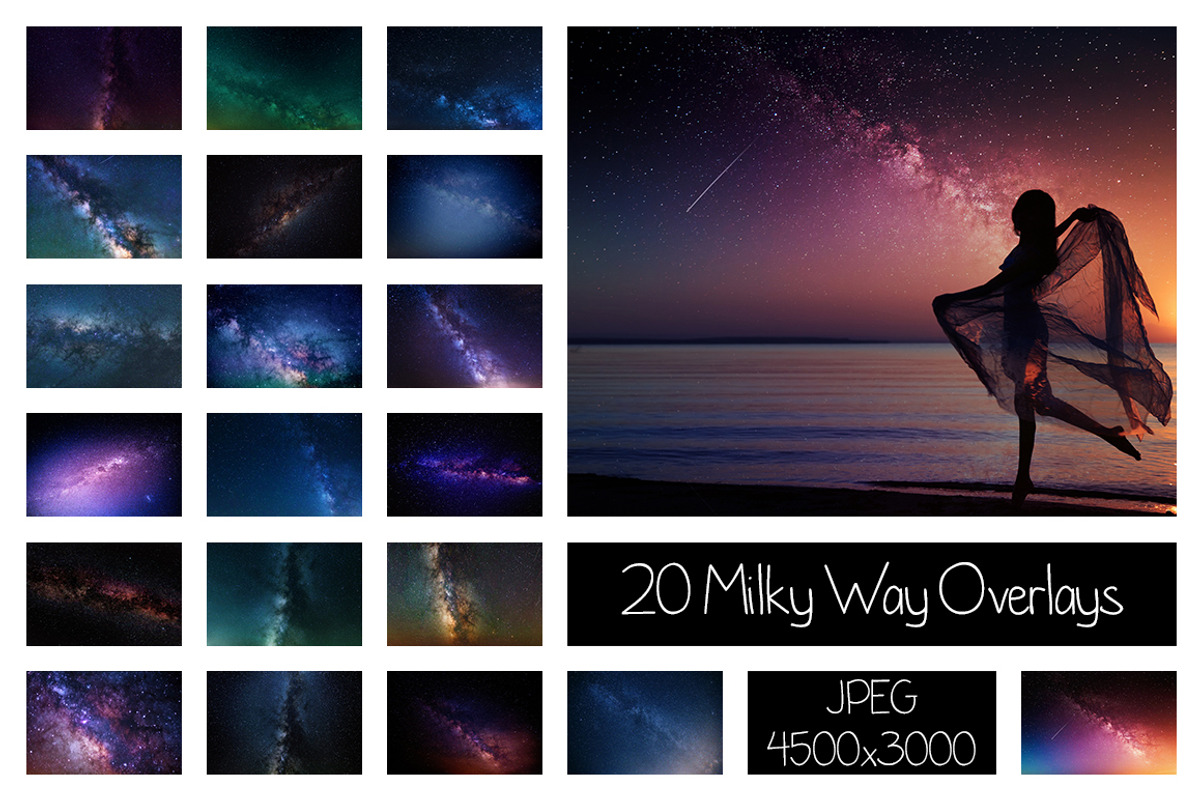 50 Night Sky Overlays, a Texture Graphic by LovePhotoMoment (Photo 14 of 16)