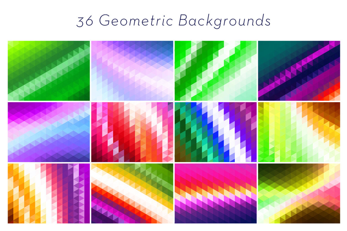 36 Vector Triangle Backgrounds preview 3