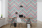 Groovy Boho Floral Chevron Pattern, a Pattern Graphic by PPEthnicDecorPattern (Thumbnail 2 of 7)