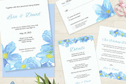 Blue Flower Watercolor Wedding Suite, an Invitation Template by Love Design (Thumbnail 3 of 13)