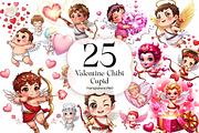 Valentine Chibi Cupid PNG Clipart, a Person Illustration by KennedyStudio (Thumbnail 1 of 5)