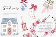 Grandmillennial Christmas Clipart, a Decorative Illustration by Patishop Art (Thumbnail 9 of 14)