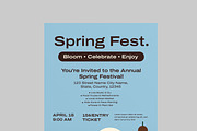Spring Fest Flyer Template, a Flyer Template by MightyDesign (Thumbnail 4 of 8)