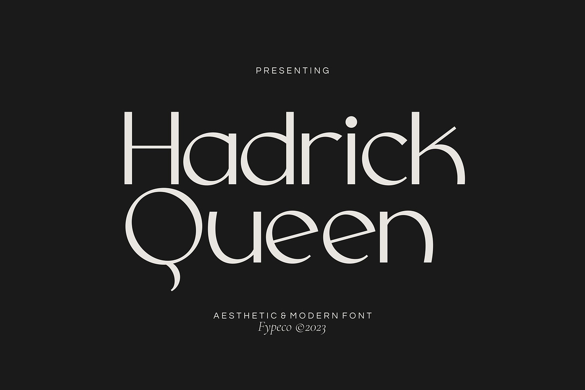 Hadrick Queen - Aesthetic Font, a Sans Serif Font by Fype Co. (Photo 1 of 5)