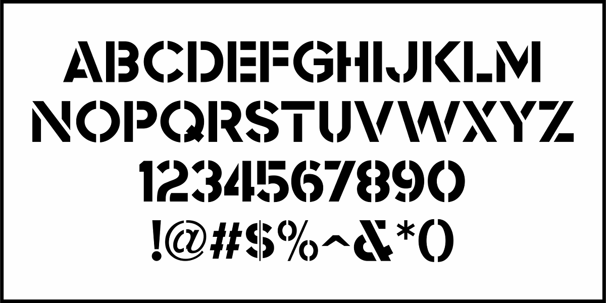 Stencil Company JNL, a Sans Serif Font by Jeff Levine Fonts (Photo 3 of 5)