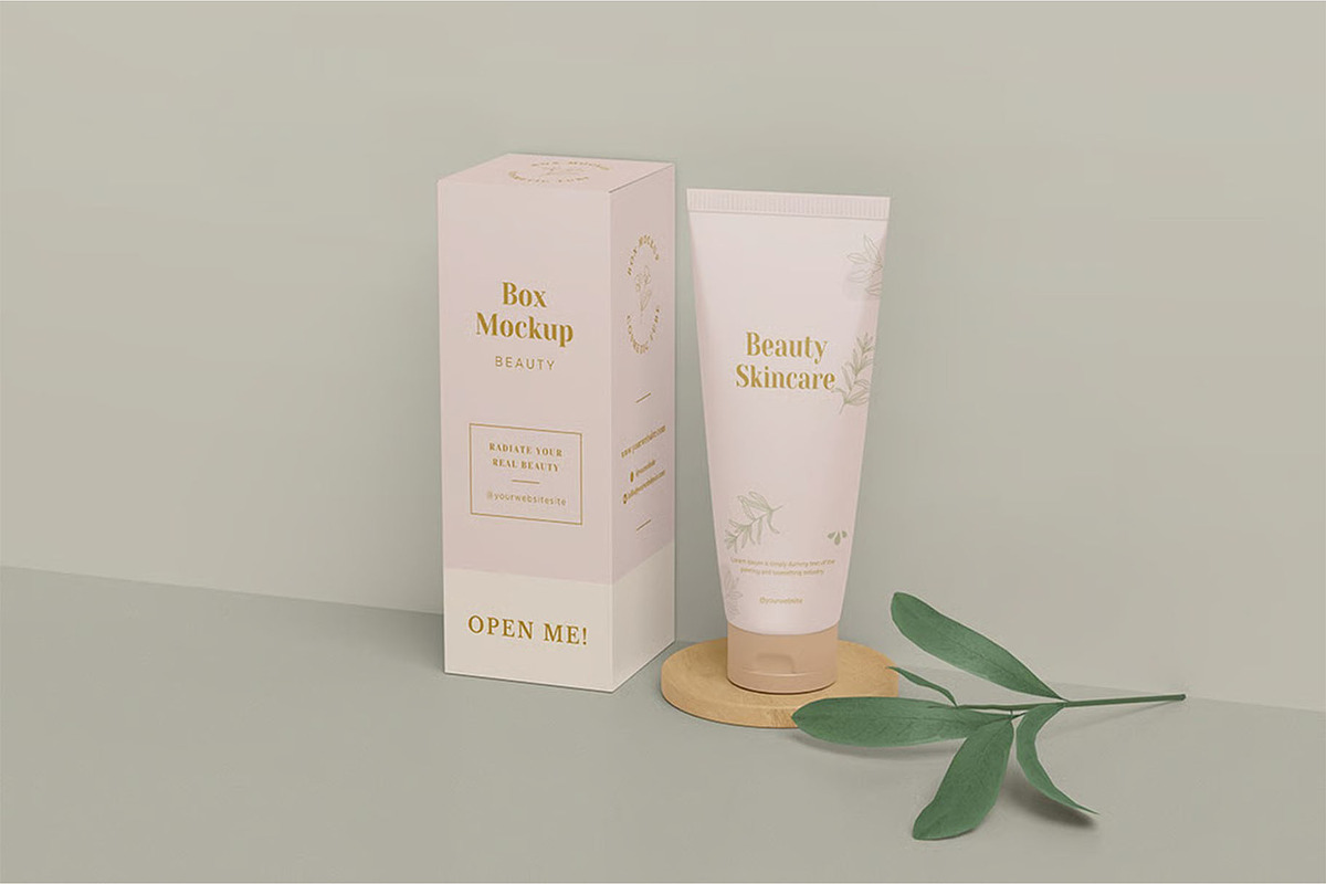 Cosmetic Tube Box Packaging Mockup, a Packaging Mockup by zpackcreative (Photo 2 of 2)