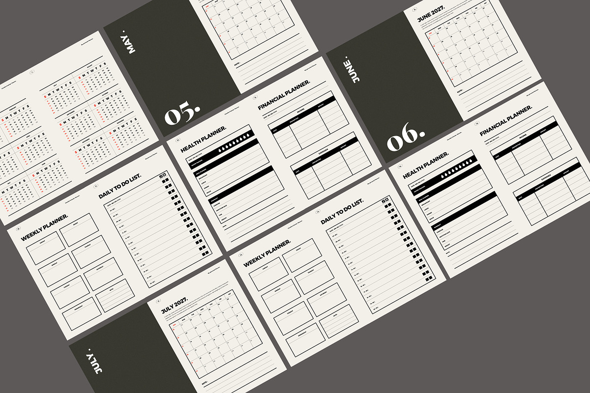 Planner Templates Canva & Indesign, a Brochure Template by Occy Design (Photo 3 of 4)