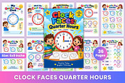 Clock Faces: Quarter Hours, a Stationery Template by Designmela01 (Thumbnail 1 of 6)