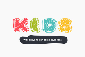 KidsCrayons Colored font, a Symbol Font by kaer_shop
