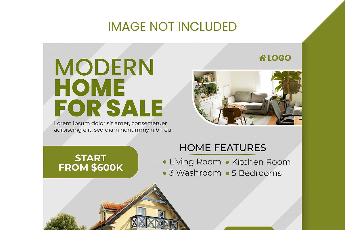 Real estate social media banner, a Decorative Illustration by Photoshop Action (Photo 2 of 17)