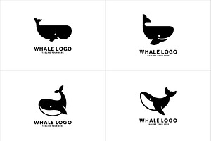 Set Of Whale Species Logo Vector