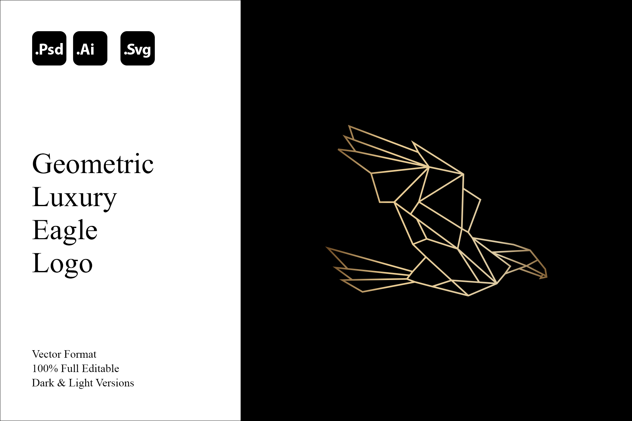 Geometric Luxury Eagle Logo