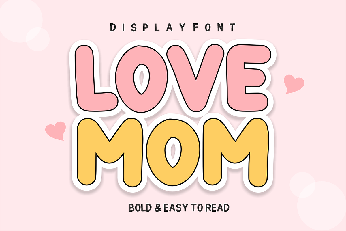 Cute Mom - Bold Playful Font, a Handwritten Font by KiddoGlyphs Studio (Photo 2 of 3)