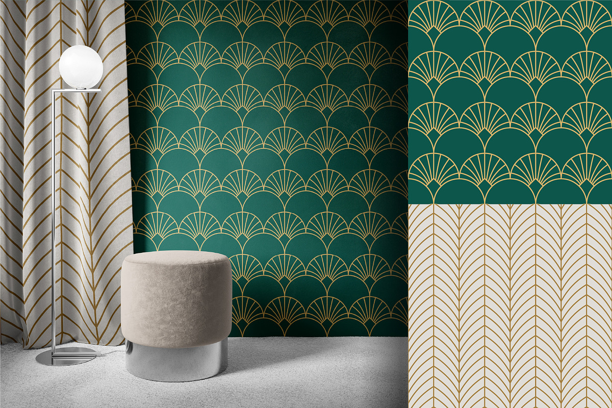 ART DECO Seamless Patterns, a Pattern Graphic by AnnArt (Photo 4 of 8)