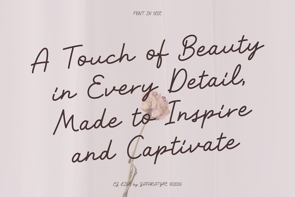 EZ Kinsalove, a Handwritten Font by Zafara Studios (Photo 5 of 6)