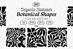 Organic Abstract Botanical, a Decorative Illustration by Tekuni