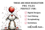 Whimsical Valentine Animals Clipart, an Illustration by OK Design (Thumbnail 5 of 6)