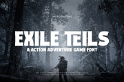Exile Teils - Action Adventure Game, a Sans Serif Font by trabaskriya (Thumbnail 1 of 10)