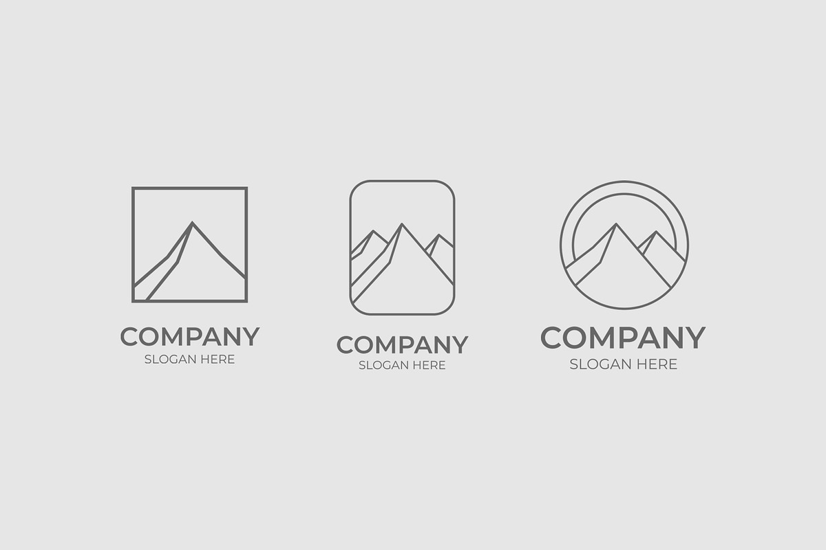 Minimal mountain logo collection, a Branding & Logo Template by Medianeka (Photo 2 of 5)