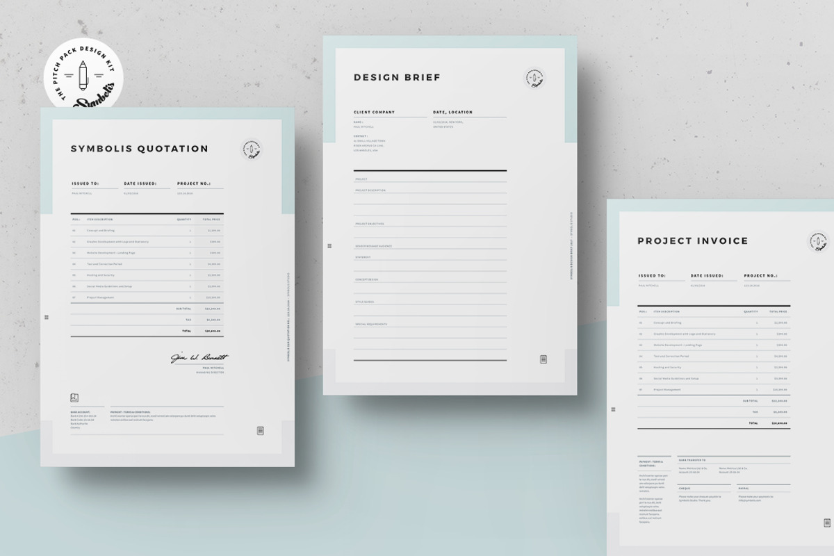 Brief - Estimation - Invoice, a Stationery Template by Egotype (Photo 6 of 6)