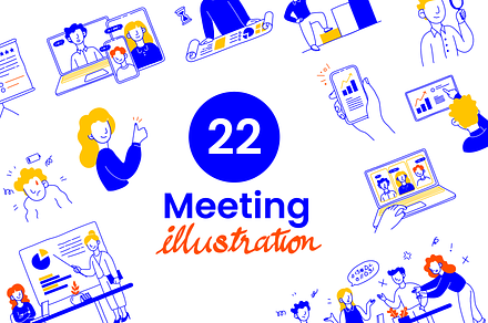 Meeting and Business talk : 22 illus
