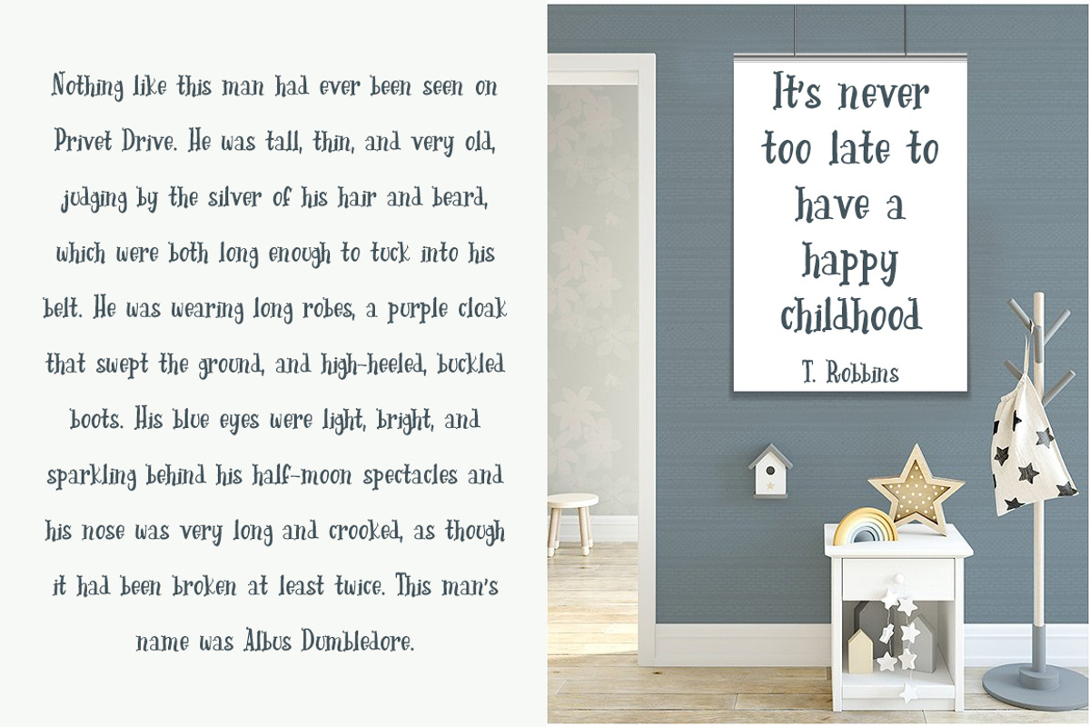 Early Age-kind font preview 2