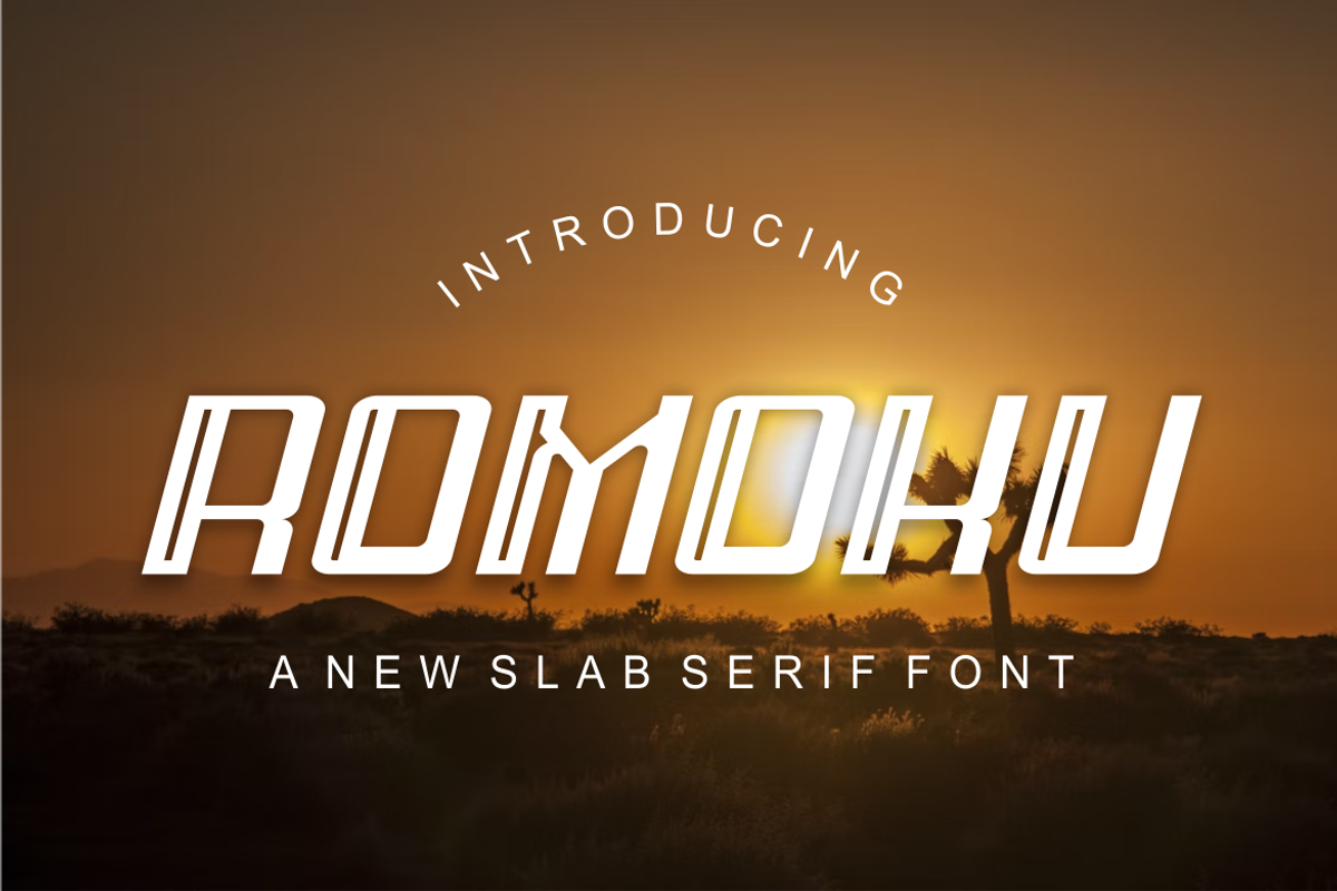 Romoku Font, a Slab Serif Font by brahamb_design (Photo 1 of 4)