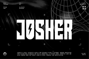 VB Josher - Futuristic Font, a Sans Serif Font by VALIANTBROTHA (Thumbnail 1 of 9)