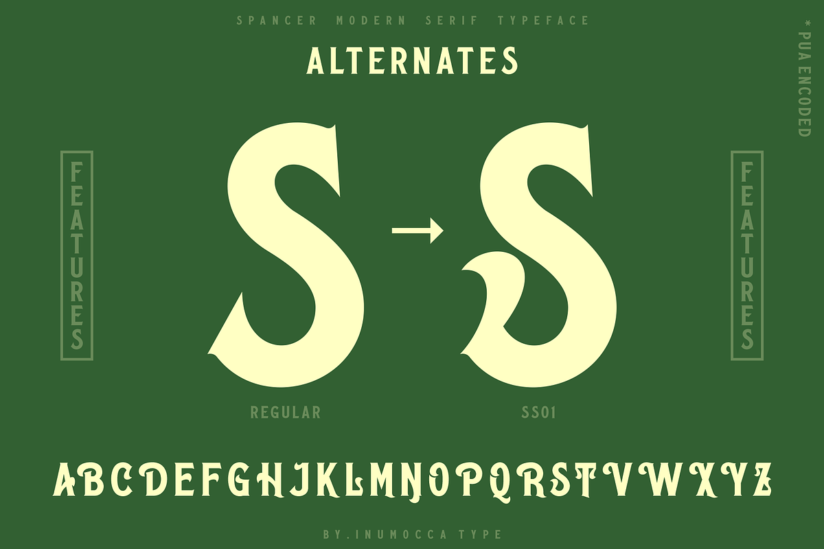 Spancer + BONUS, a Serif Font by inumocca_type (Photo 10 of 11)