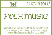 Folk Music font, a Font by weknow (Thumbnail 1 of 8)