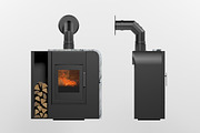 Aruba wood stove, an Object 3D Model by inDahouze (Thumbnail 6 of 8)
