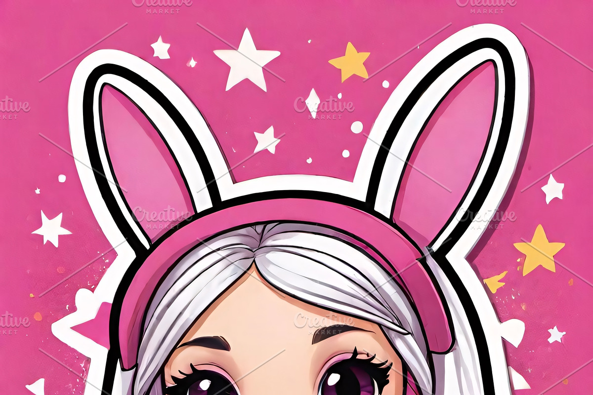 Kawaii Girl Stickers & Illustrations, an Illustration by ETARA by Mea Hau (Photo 4 of 16)