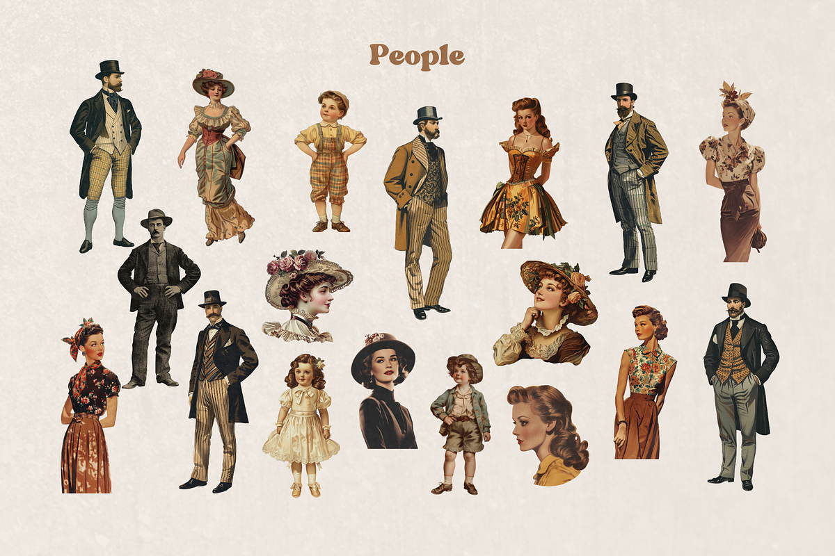 80 Vintage Collage Creator, an Object Graphic by Nova Studio (Photo 2 of 9)