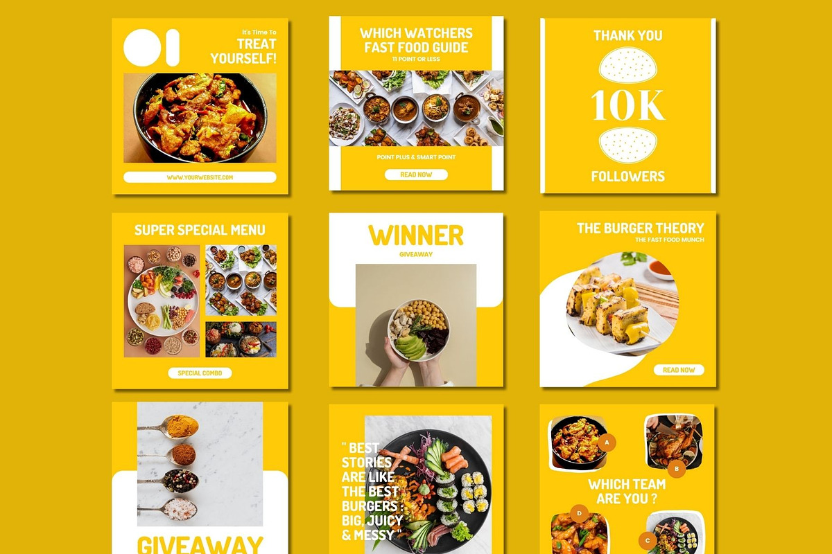 Food Blogger Instagram Post Template, a Social Media Template by BoontenStudio (Photo 5 of 7)