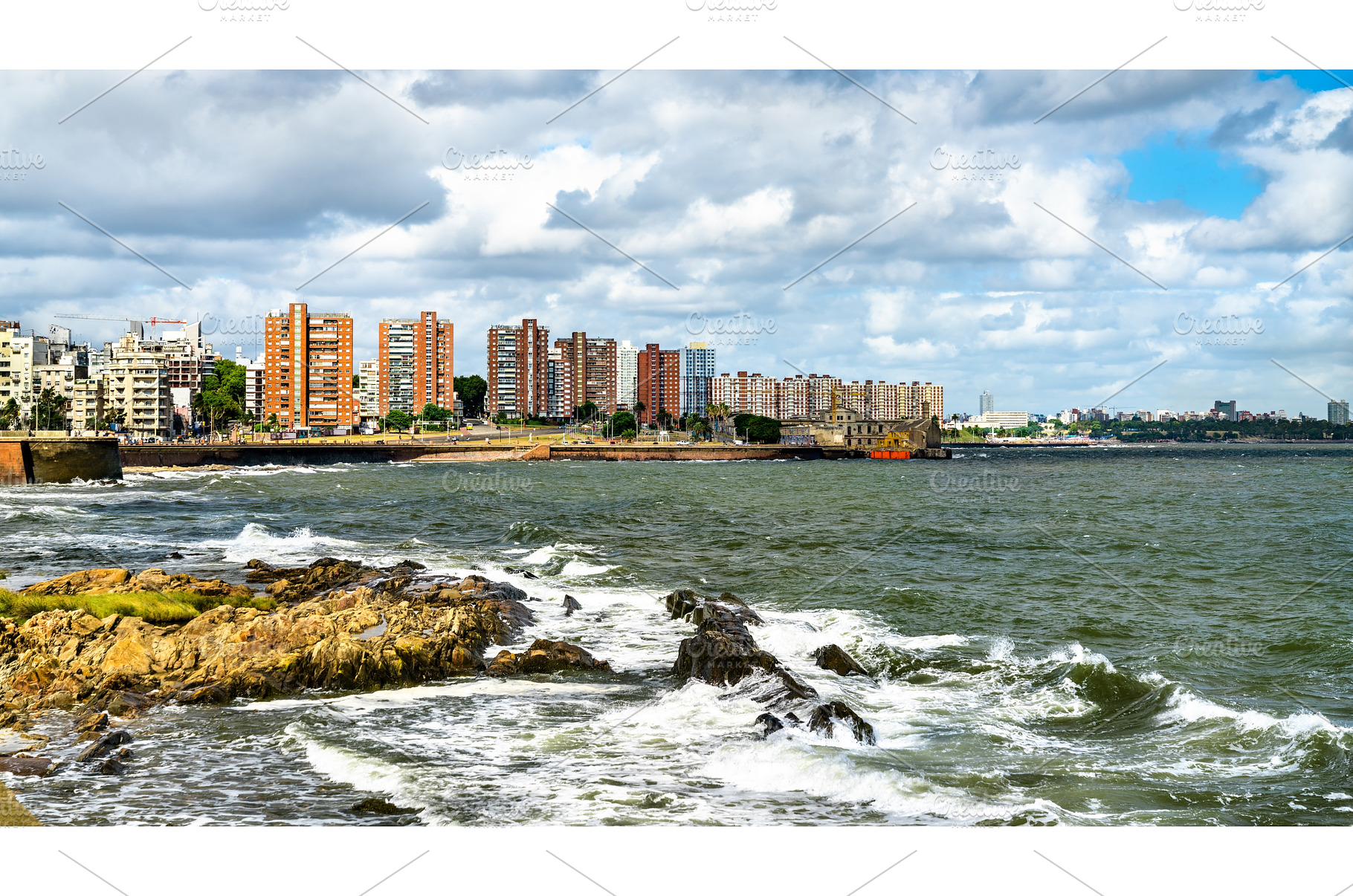 Skyline of Montevideo, the capital, an Architecture Photo by Leonid Andronov