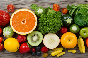 fruits and vegetables stock footage, a Food & Drink Photo by ComfortQ