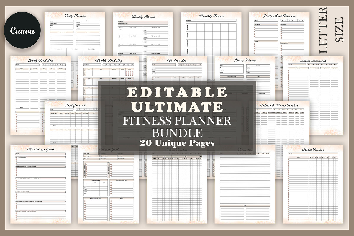 Planner Bundle Templates / CANVA, a Stationery Template by DesignByStore (Photo 1 of 3)