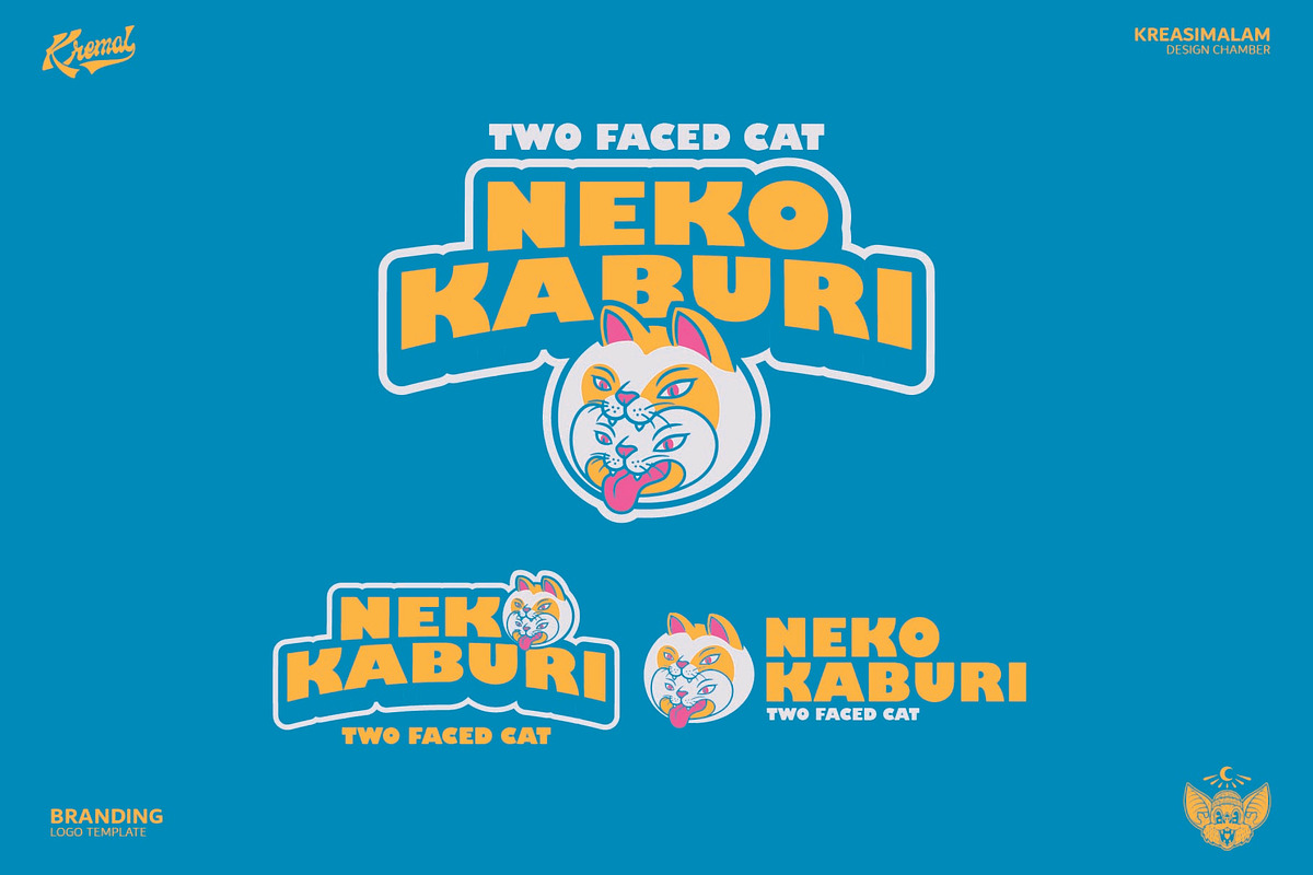 Neko Kaburi Logo Template, a Branding & Logo Template by Kreasi Malam (Photo 2 of 9)