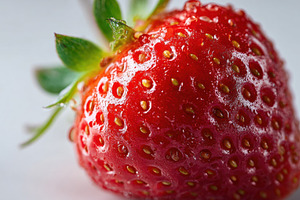 Fresh strawberry close up in detail, a Photo by Beautiful things
