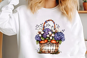 Spring Flower Basket Clipart, an Illustration by designcity5 (Thumbnail 4 of 5)